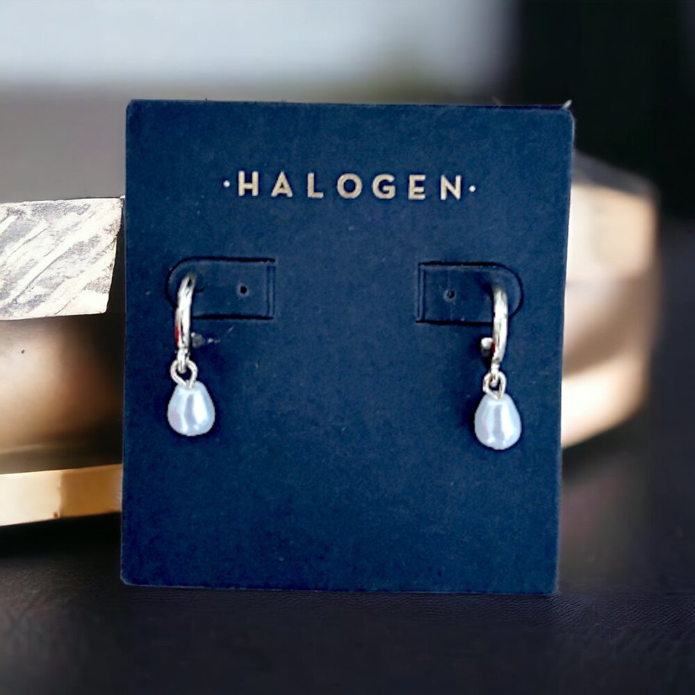 HALOGEN Hoop Pendant Earrings - Picture 3 of 3